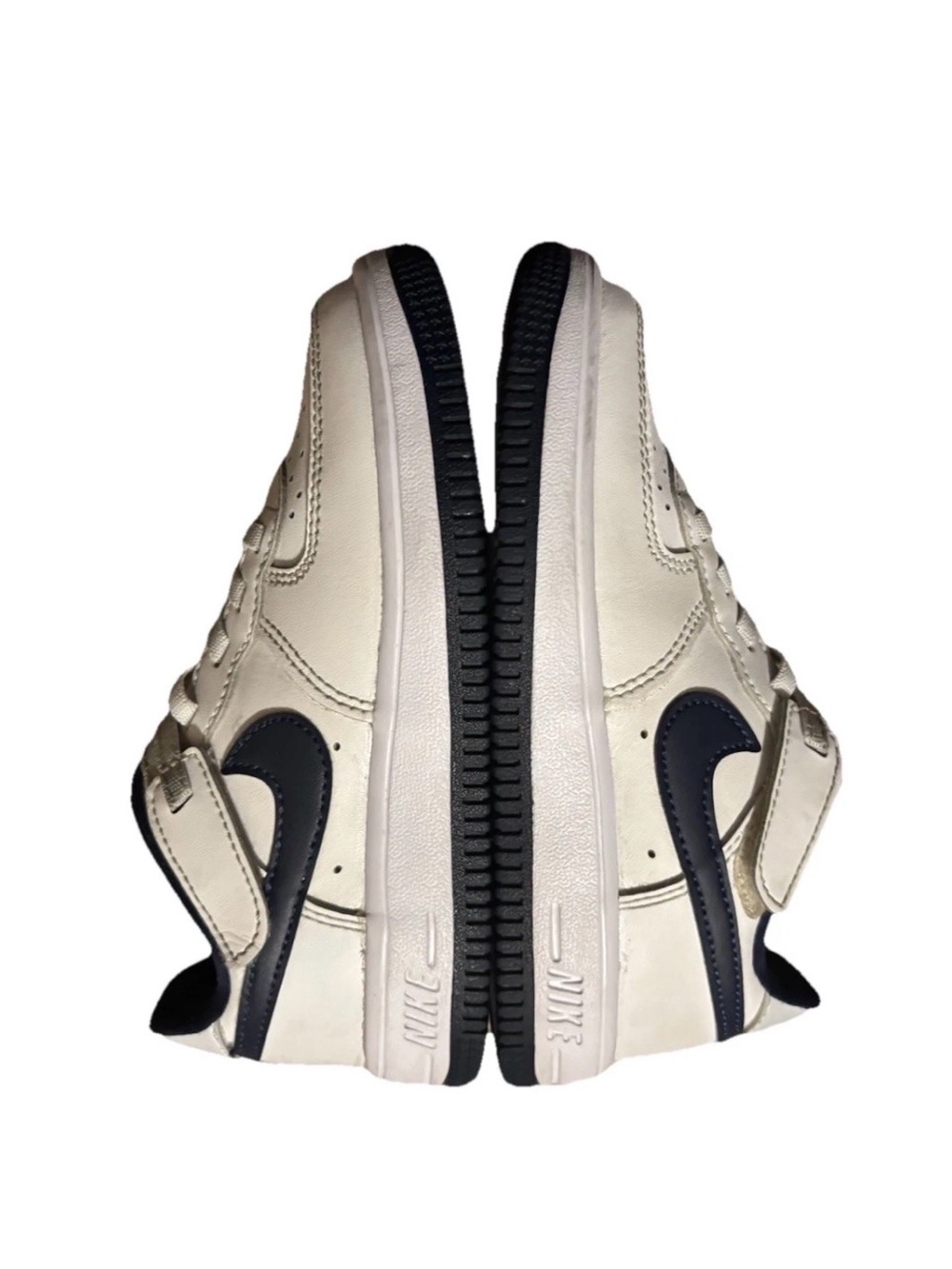 Nike Kids Preschool Force 1 Low EasyOn White/Blue Shoes 11C (FN0237-104)